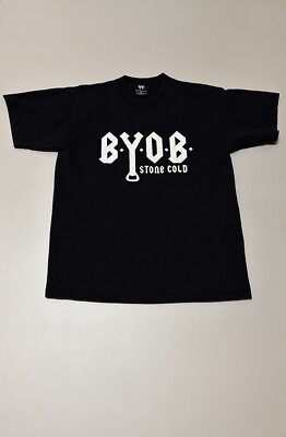 Vintage Original  Black T-shirt WWE Stone Cold  BYOB Beer 2005 (size L) Austin