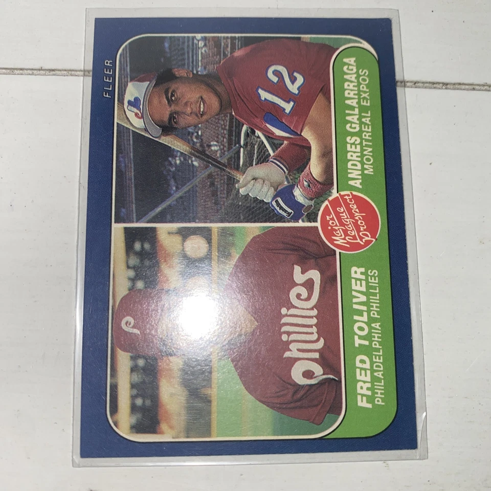 Andres Galarraga & Fred Toliver 1986 Fleer PROSPECTS ROOKIE Card #647 1110 - Image 3 of 4