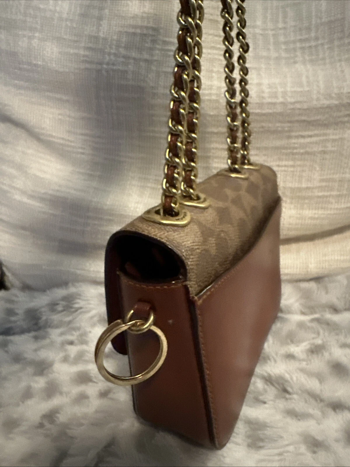 Coach Parker 18 Rust 30592 Mini borsa a tracolla in tela firmata