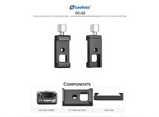  Leofoto US Dealer Leofoto Screw Knob Mini Clamp DC-22, Only 22mm / 22g/ ARCA