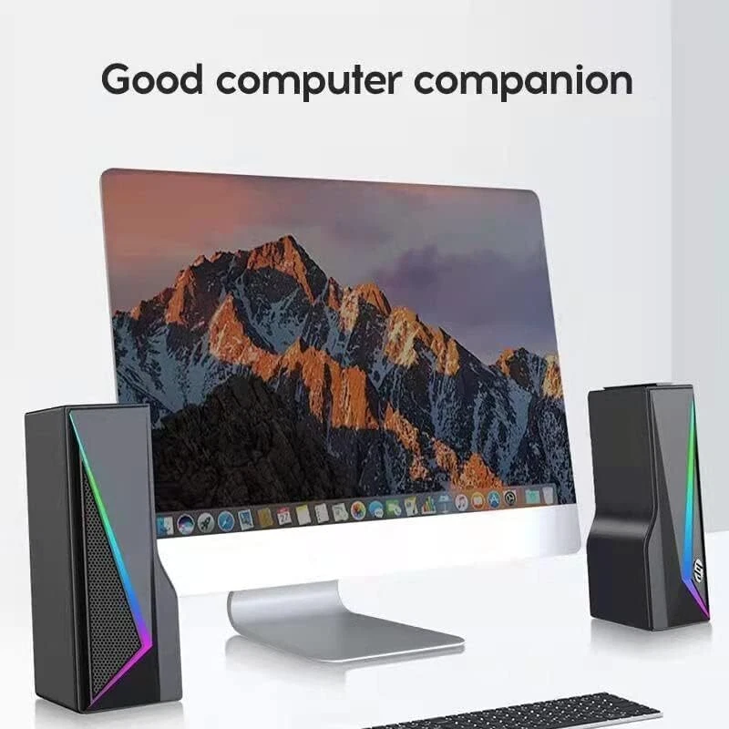 HP DHE-6005 Desktop RGB Multimedia Soundbar Stereo Surround Gaming Speaker - Image 3 of 4