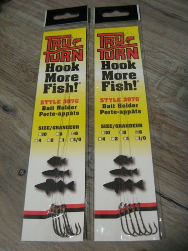 2 Packs Snelled Tru-Turn 307G Bronze Bait Holder BaitHolder Fishing Hooks Size 6 - Picture 6 of 6
