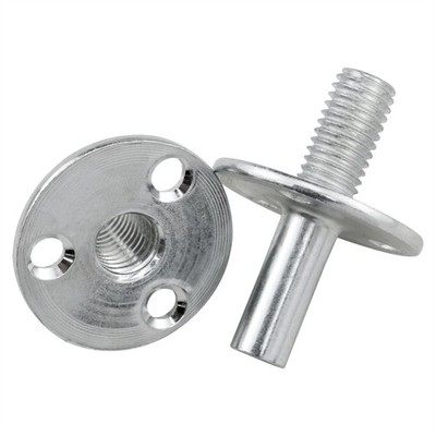 Bed Post Connector Furniture Leg Screw In T Nut Metal M12 Hardware 2 Sets