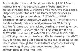 New + Sealed Genuine PLAYMOBIL Junior "Nativity Scene" 72001