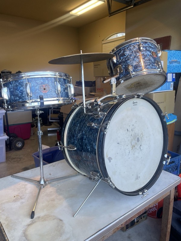 Lyra Drum Set 60’s Vintage - Original Hardware / Ajax Crash / Pedals - Rare