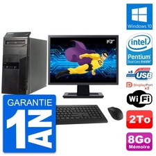 PC Tour Lenovo M83 Ecran 19" Intel G3220 RAM 8Go Disque Dur 2To Windows 10 Wifi