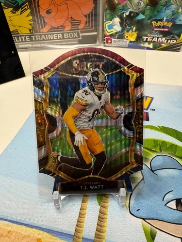 2020 Panini Select TJ WATT Concourse Level Tri Color Prizm Die Cut #38