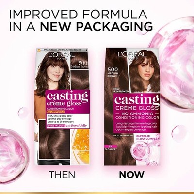 L'Oreal Paris Casting Crème Gloss, Hair Color Darkest Brown 300 | 60g+40ml+60g