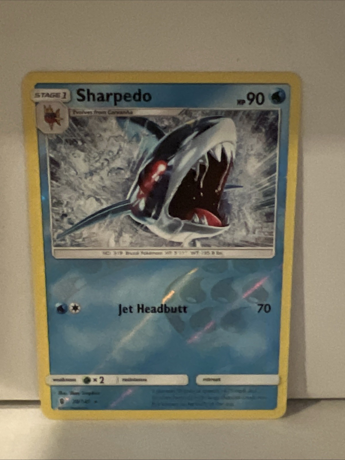 Pokemon Guardians Rising Sharpedo Rare Reverse Holo 28/145