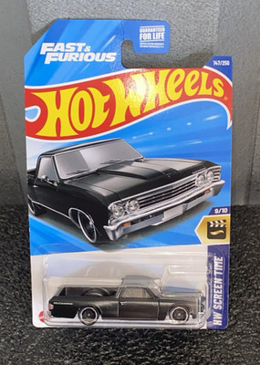 Hot Wheels 2025 Chevy El Camino Black Fast & Furious HW Screen Time