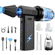 Compressed Air Duster and Vacuum 2 in 1, 180000RPM Powerful Electric Air Dust...