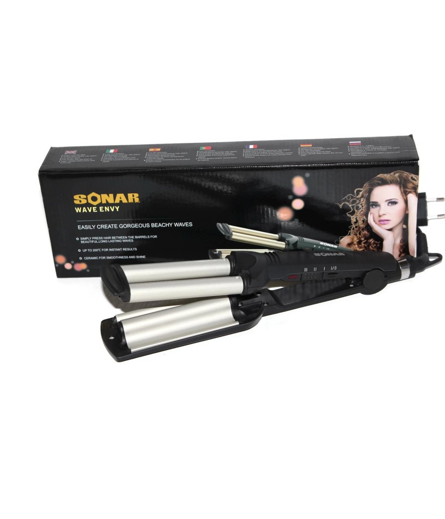 Piastra Sonar Wave Envy Capelli Ondulati Mossi Arriccia Onde In Metallo