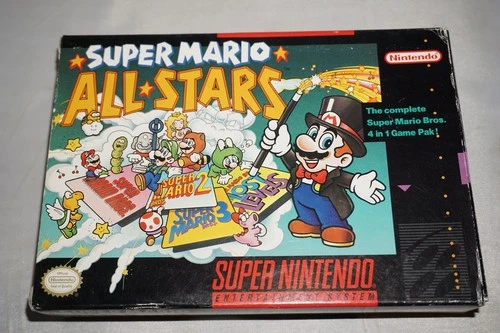 Super Mario All Stars (Super Nintendo SNES) Complete in Box CIB