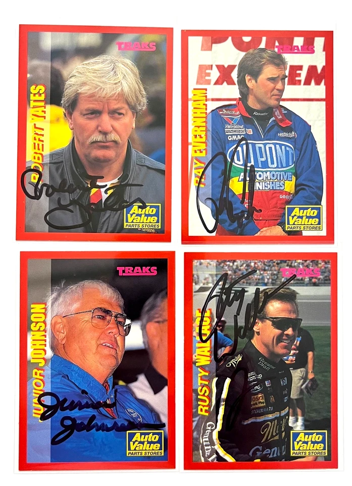 14 NASCAR 1995 Traks Auto Value Parts Store Card Lot Autographed Signed - Image 3 of 4