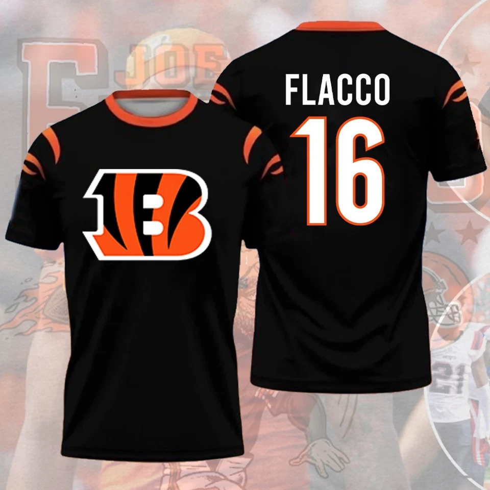 🔥¡MEJOR ELECCIÓN! Joe Flacco #16 Cincinnati Impreso 2025 Nombre y Número Regalo Foto 2 de 4