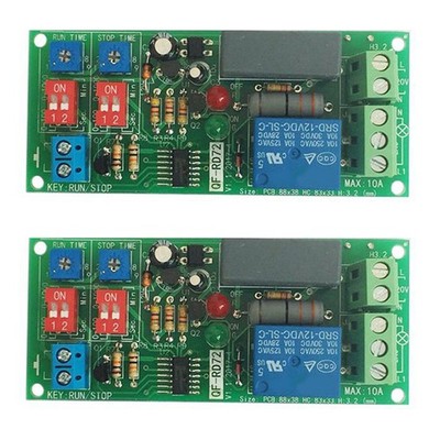 2PCs Dual Time Einstellbare ZyklusverzöGerung Zeitrelais Repeat auf OFF Sch8600