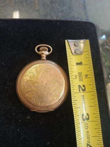 Antique Waltham Gold Filled Pocket Watch  Clean, Needs Crystal & Minor Repair