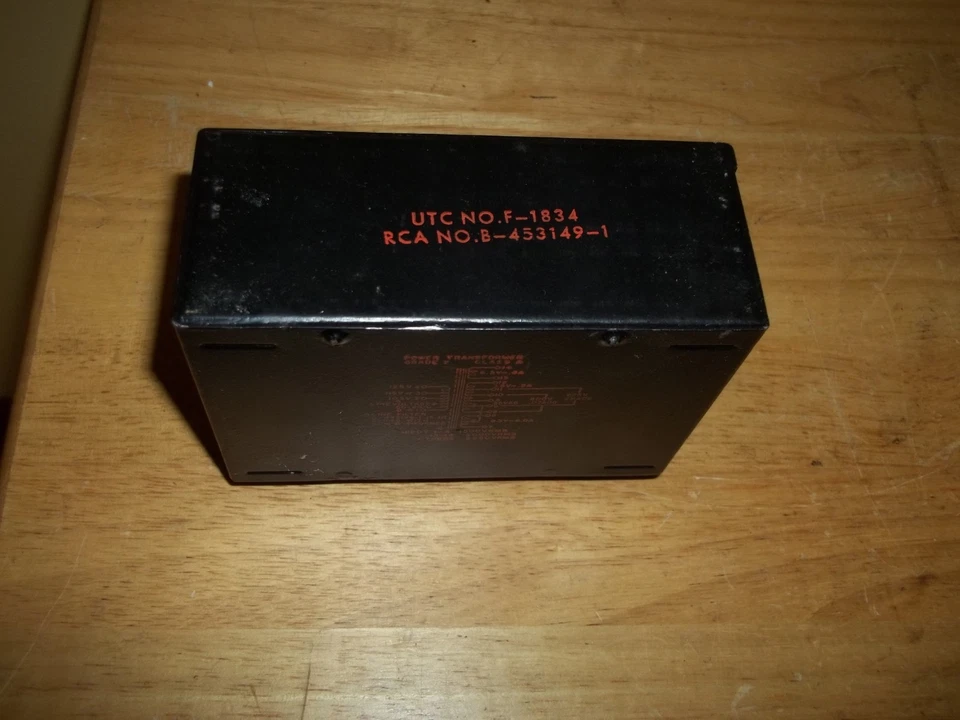 Vintage RCA/USN UTC F-1834 Power Transformer - Image 2 of 3
