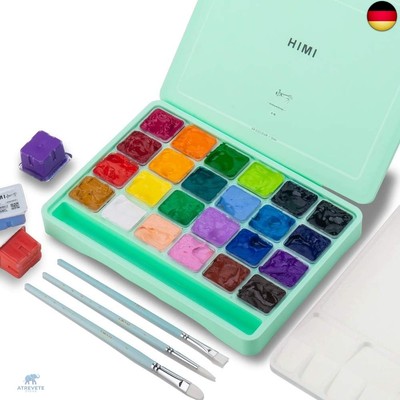 HIMI Gouache Farben Set, 24 Farben x 30 ml, einzigartiges Geleebecher-Design