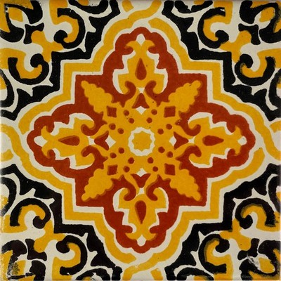 2'' x 2'' 36 pcs Covelo Mexican Clay Tile Handmade Talavera Backsplash Mosaic