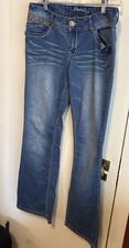 Amethyst Jeans Low Rise Sz 32X31 Women's Bootcut Jeans stretch leg opening-9.5