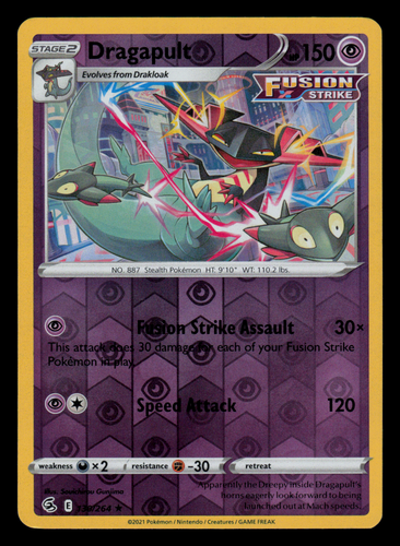 Pokémon - Spada e Scudo * Fusion Strike 2021 Reverse Holo - Scegli la tua carta