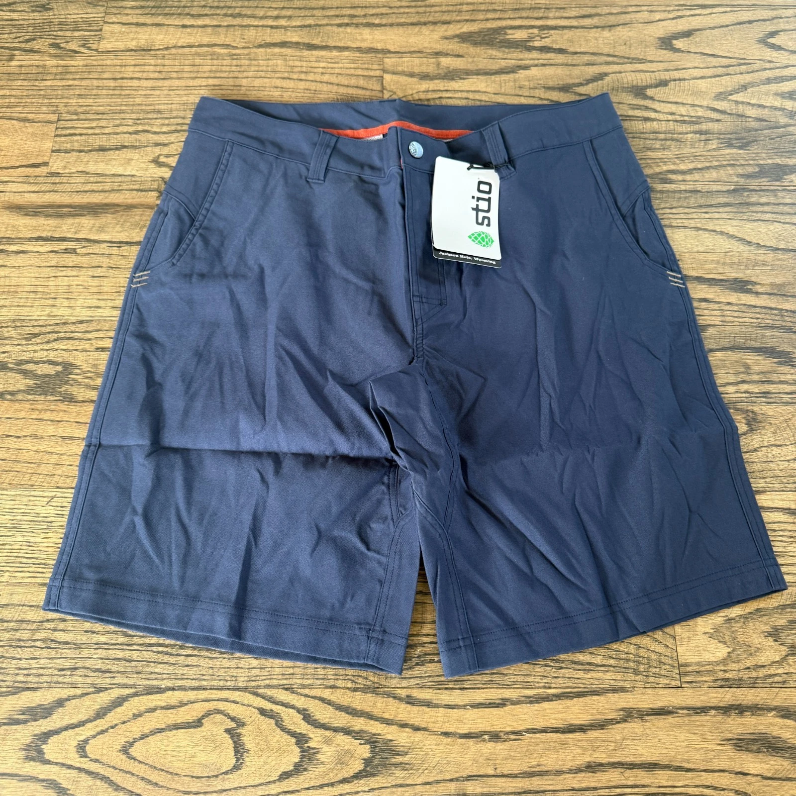 Stio Coburn Short Mens 36 Blue Mountain Shadow Stretch Outdoor Hiking Casual NWT