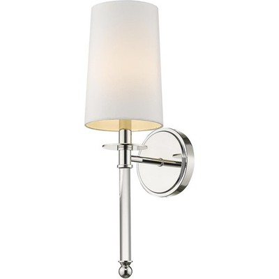 Z-Lite 808-1S-PN Mila 1 Light 5.5 inch Polished Nickel Wall Sconce Wall Light