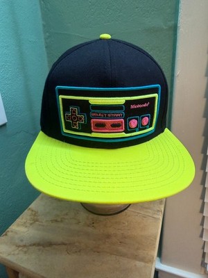 Nintendo Difuzed SnapBack Baseball Hat Cap NES Controller Black Embroidered