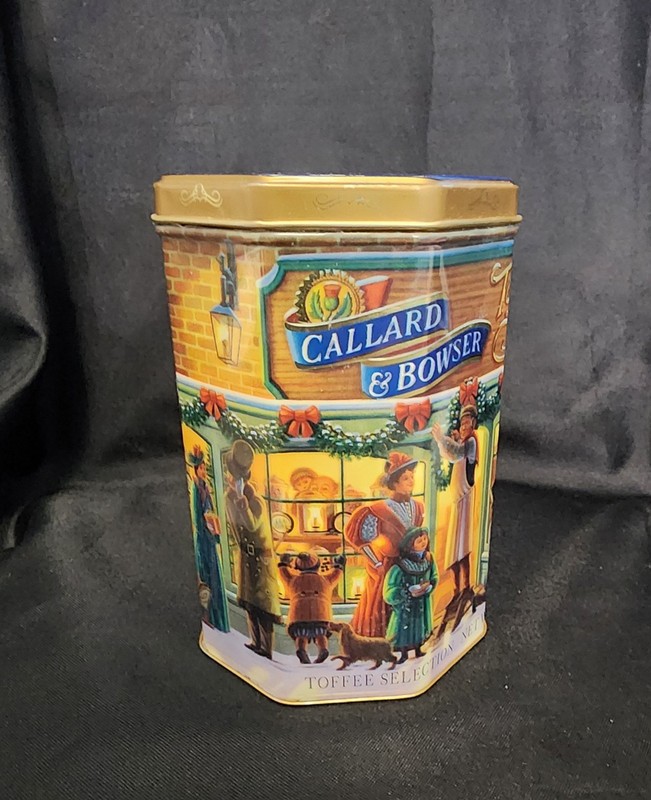 Vintage Decorative Octagonal Tin From Callard & Bowser Featuring A Toffee...