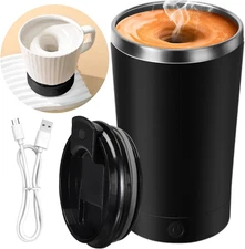 Self Stirring Coffee Mug Rechargeable Magnetic Mixing Cup 400ml USB Auto Stirrer