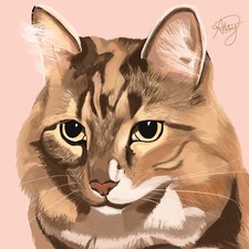 Original Custom Painting from Photo Pet Portrait Dog Cat Animal Digital Art
