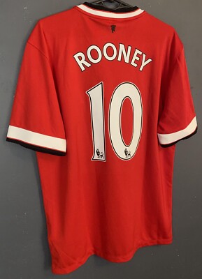 MEN'S FC MANCHESTER UNITED 2014/2015 ROONEY FOOTBALL SOCCER SHIRT