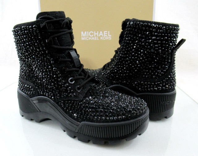 michael kors black platform boots