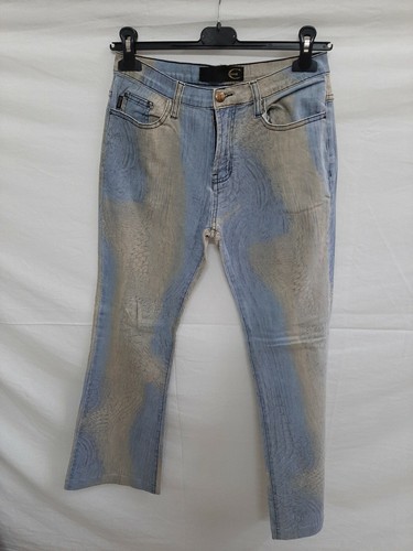 Roberto Just Cavalli jeans zampa bootcut donna woman tg M multicolore  celeste | eBay