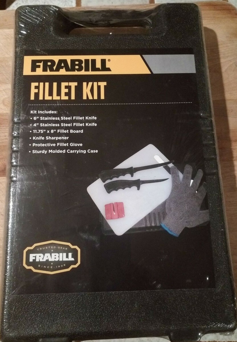 Fish Outdoor Angler Saltwater 2 Fillet Knife kit Glove Cutting