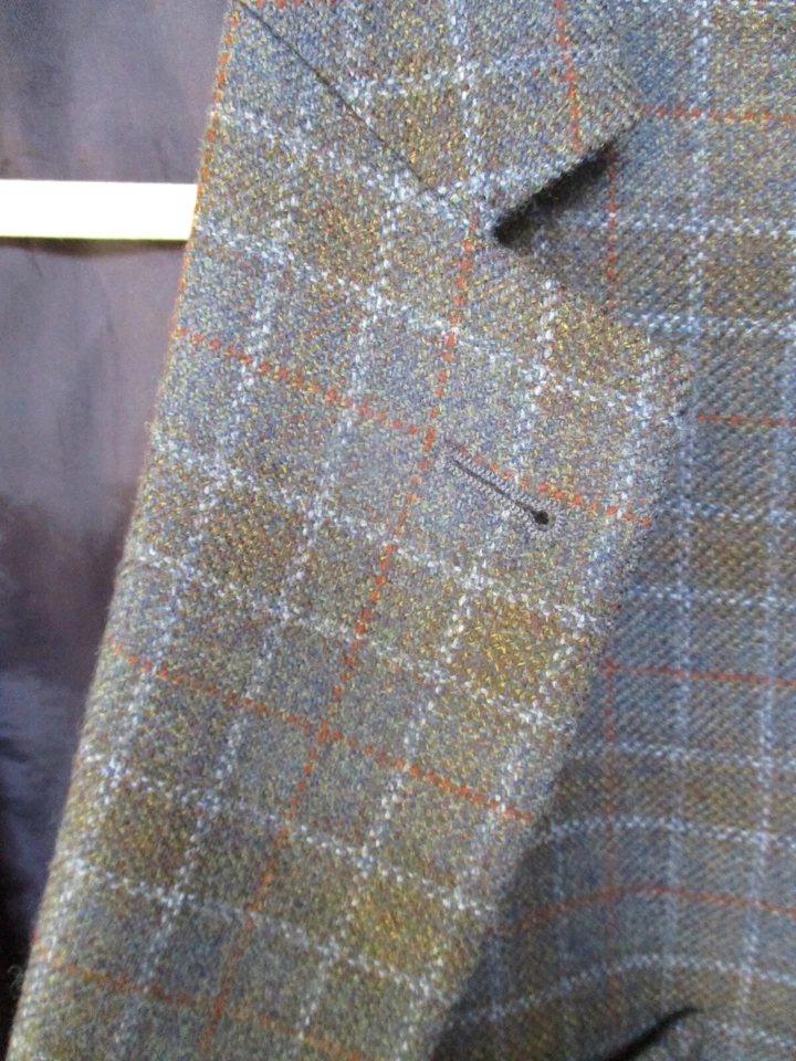 Joseph Bank Azul Marrón Cuadros Invierno Lana Blazer Abrigo Deportivo Chaqueta 46R Foto 2 de 4