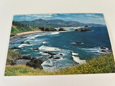 The Pacific Coast Forests Mountains Waterfalls Rivers Lakes Ocean Scene Postcard