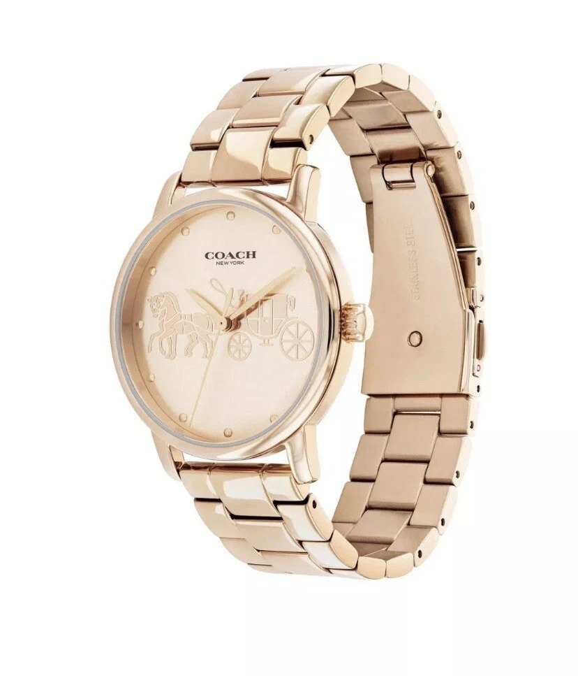 Nuovissimo Orologio Coach Grand Donna Quadrante Oro Rosa Acciaio Inox 14503740
