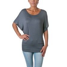 NEW RIVERBERRY SOLID DOLMAN TOP CHARCOAL SZ LARGE USA MADE