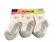 Hurley 6 Pack Ankle Socks Newborn 6-12 Months