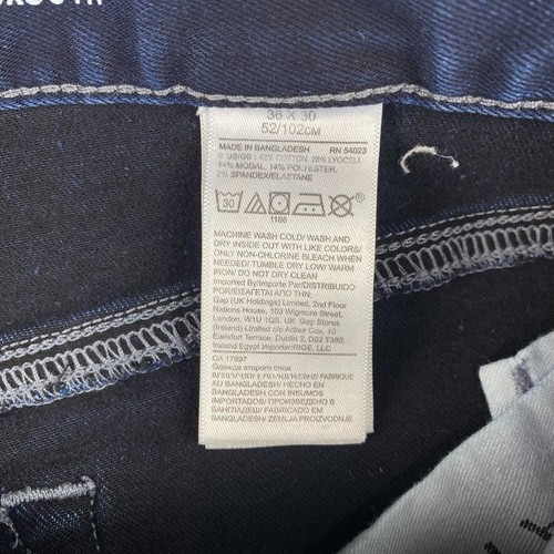 Banana Republic Traveler Jeans Mens 36x30 Blue Slim Fit Dark Wash Denim - Picture 7 of 12