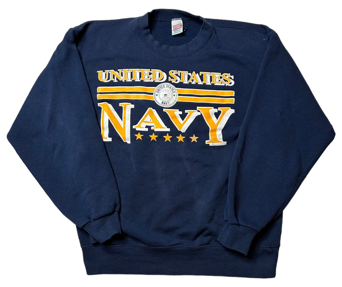 Vintage 90s Mens Size M USA Navy University Soffe Logo Sweatshirt