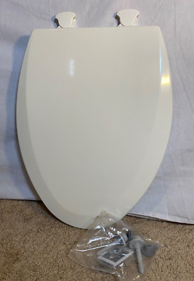 Bemis Easy Clean Elongated Wood Universal Toilet Seat White Cotton 1500EC 390