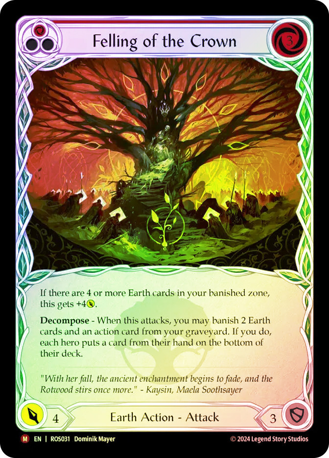 【FAB】Felling of the Crown　Rainbow Foil FAB RAINBOW FOIL Felling of the Crown - Rosetta Card # 031