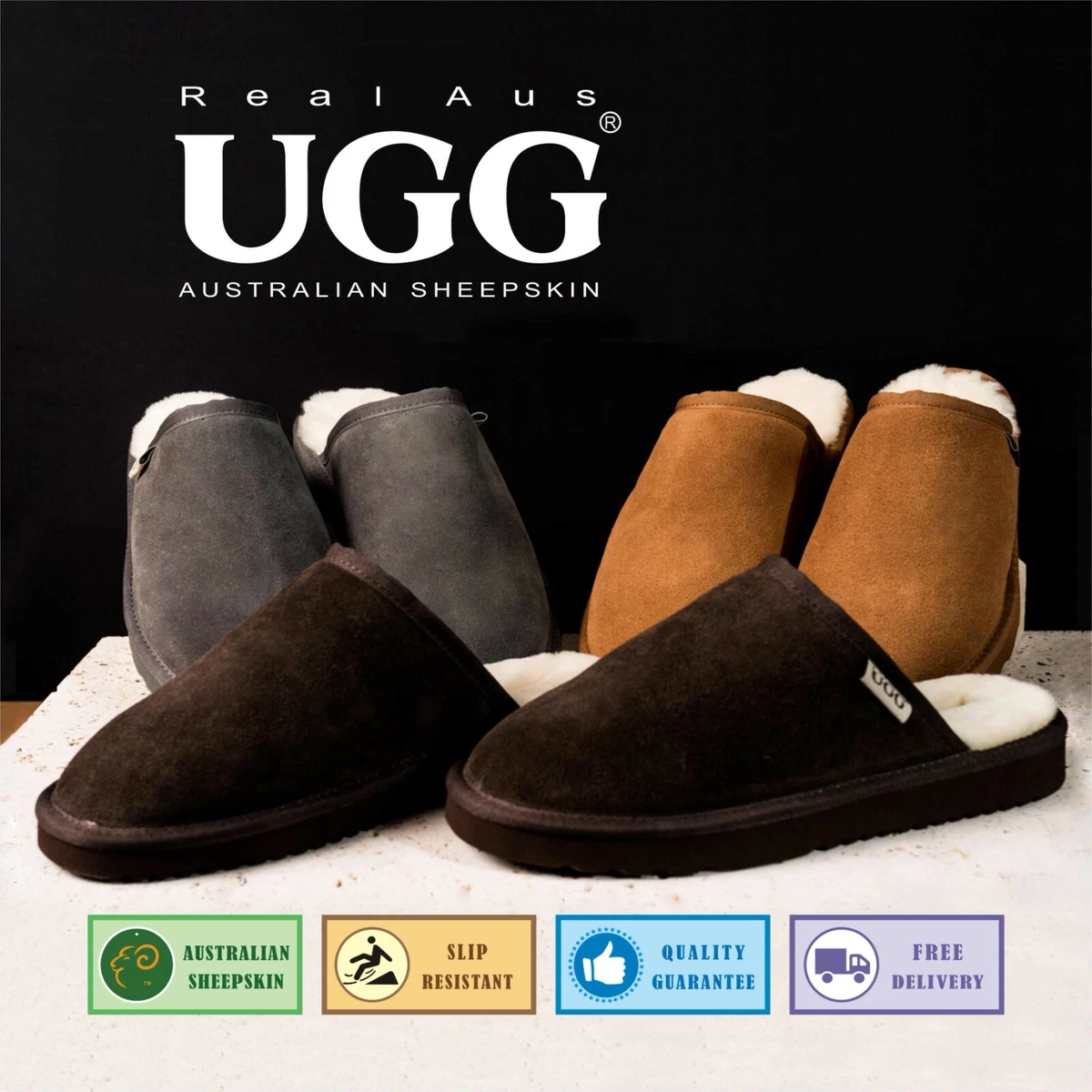Ugg australia mens slippers hot sale