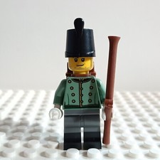 Lego minifigure PIRATA gendarme giubba verde NUOVO con fucile e zaino