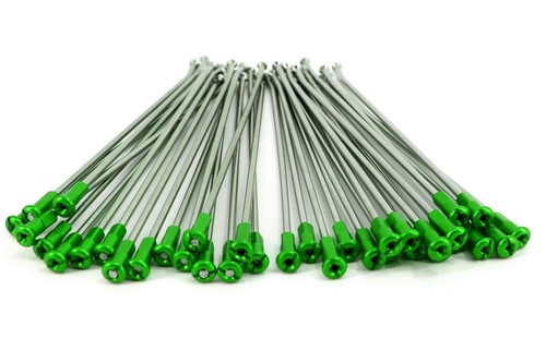 KKE 21" FRONT WHEEL SPOKE KIT FIT KAWASAKI KX250F KX450F 2007-2022 GREEN 36 PCS - Picture 8 of 12