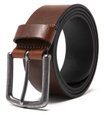 Men’s Casual Genuine Leather Jeans Belts 1 1/2" Wide Work Dress Belt for Men