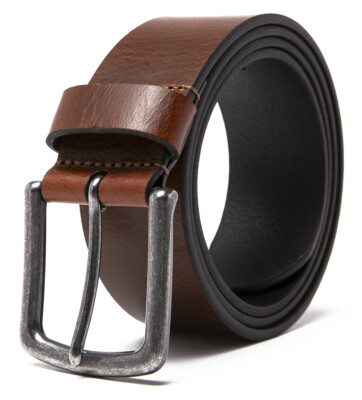 Men s Casual Genuine Leather Jeans Belts 1 1/2'' Wide Work Dress Belt for Men